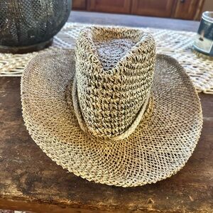 Seagrass Cowboy Hat - Natural Tan